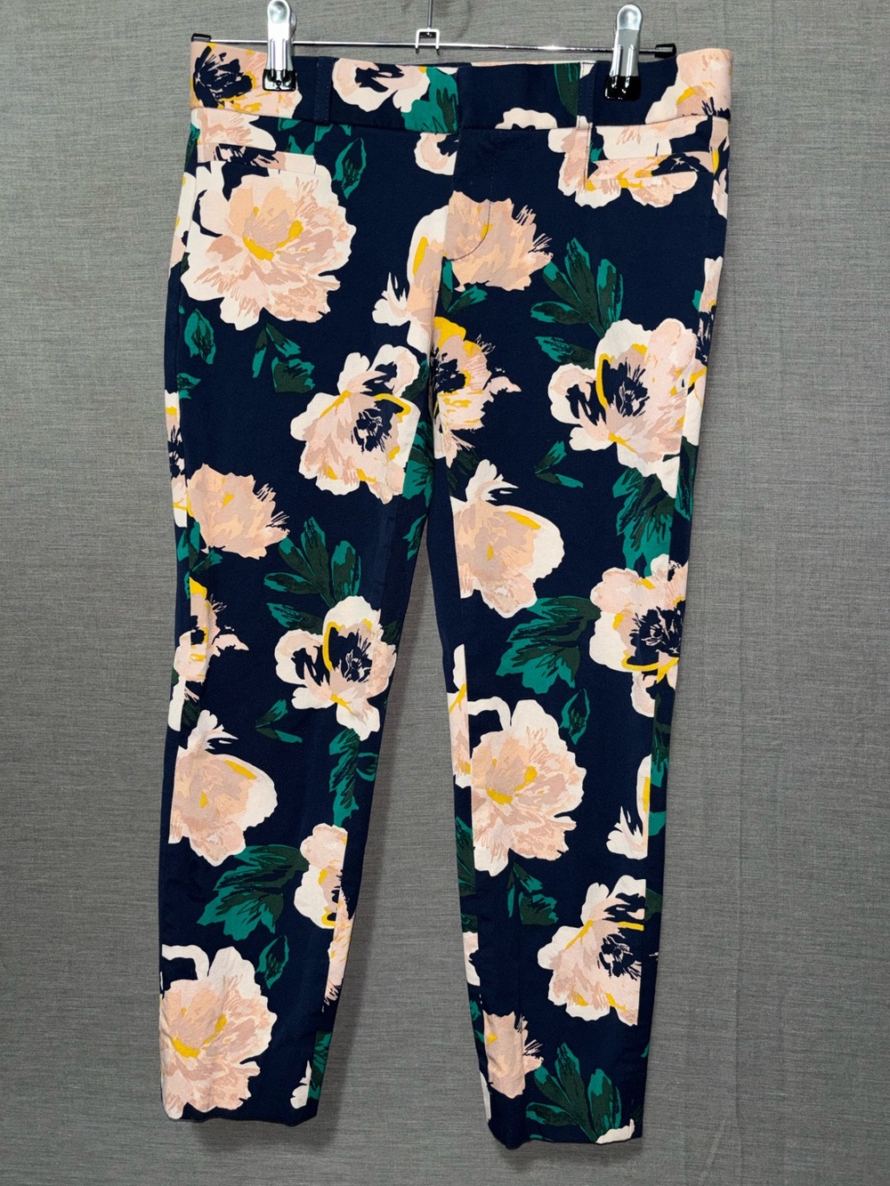 Banana Republic Sloan Fit Navy Floral Slim Pants